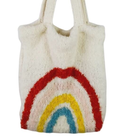 Free People Fun Rainbow Wool Blend Sweater Bag Tote - Picture 3 of 6
